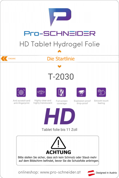 HD (Glänzend) Tablet Hydrogel Folie